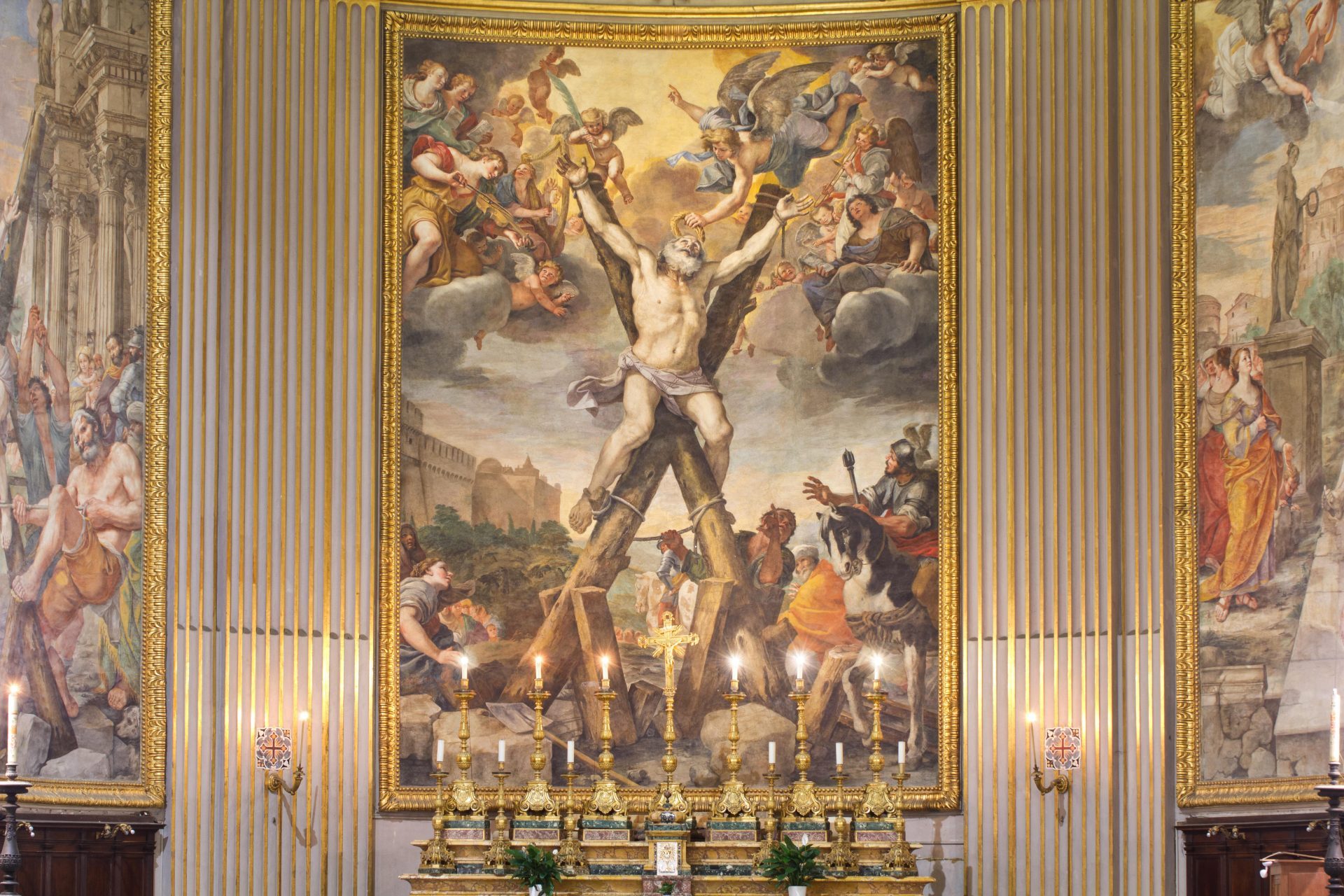 The Crucifixion Of Saint Andrew Nicholas Hall   Mattia Preti Martyrdom Of Saint Andrew SantAndrea Della Valle Rome © Paolo Romiti Alamy Stock Photo 1920x1280 